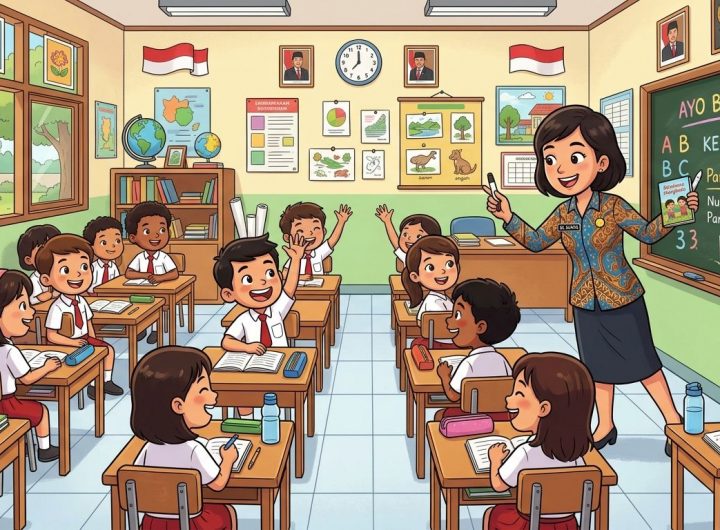 Ilustrasi kegiatan belajar mengajar.