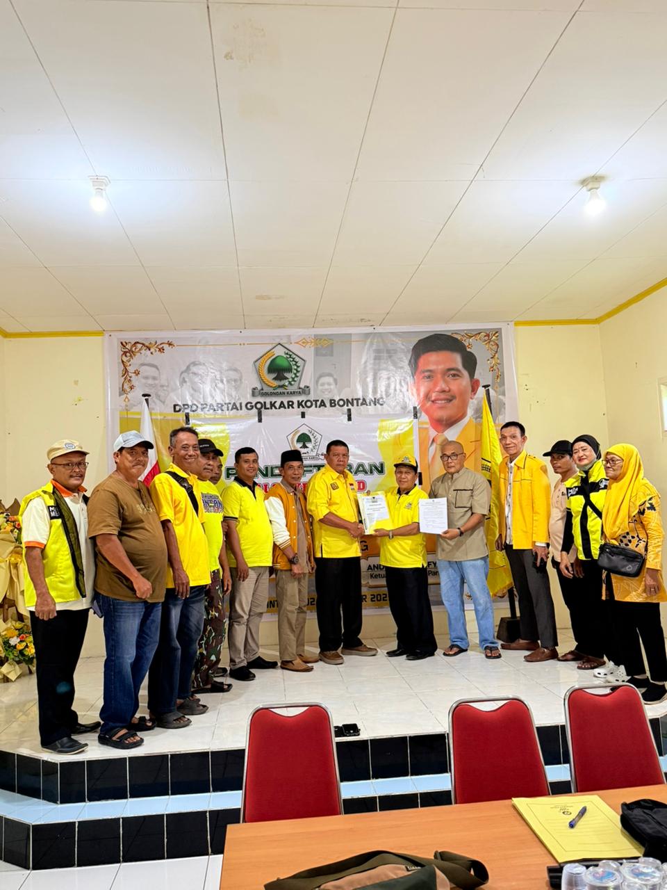 Tim penjaringan menyatakan berkas pencalonan Andi Faizal Sofyan Hasdam lengkap sehingga memastikan dirinya menjadi calon tunggal pada Musda VIII Partai Golkar Bontang, Jumat (26/6/2026).