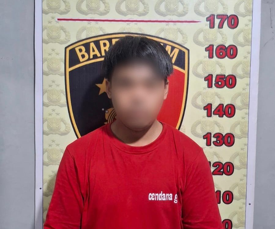 Pelaku berhasil diamankan Unit Opsnal Polsek Sungai Kunjang, Kamis (22/01/2026). (Dok. Polsek Sungai Kunjang)