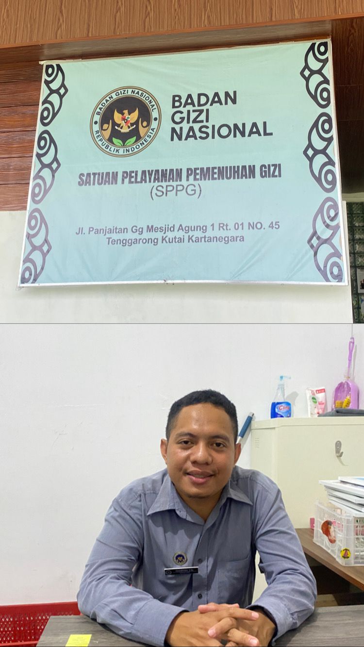 Idhamsyah, Kepala SPPG Jalan Panjaitan, Kecamatan Tenggarong, saat ditemui Rabu (18/2/2026).