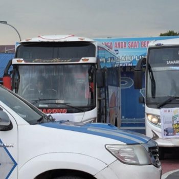 Dua unit bus disiapkan Polres Kutai Timur dalam program mudik gratis.
