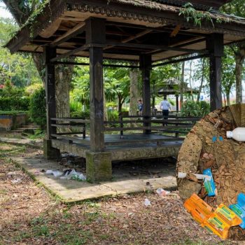 Kondisi Taman Ulin, Kota Tenggarong, yang minim perawatan dan menjadi sorotan.