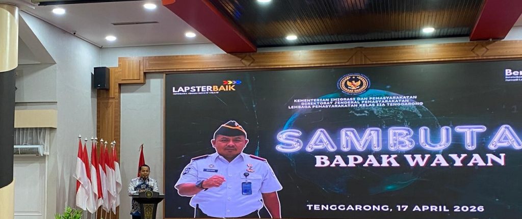 I Wayan Nurasta Wibawa resmi menjabat sebagai Kalapas Tenggarong usai prosesi sertijab di Pendopo Odah Etam, Tenggarong, Jumat (17/4/2026).