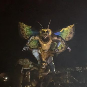 Pawai ogoh-ogoh dalam rangka menyambut perayaan Hari Raya Nyepi Tahun Baru Caka 1948 di Desa Kerta Buana L4, Kecamatan Tenggarong Seberang.