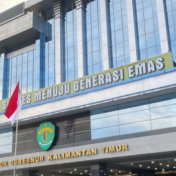 Kantor Gubernur Kalimantan Timur, lokasi aksi pada Selasa (21/4/2026).