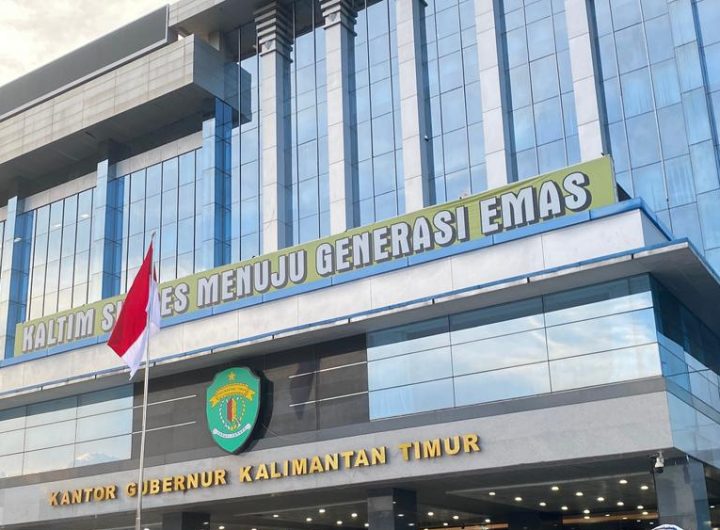 Kantor Gubernur Kalimantan Timur, lokasi aksi pada Selasa (21/4/2026).