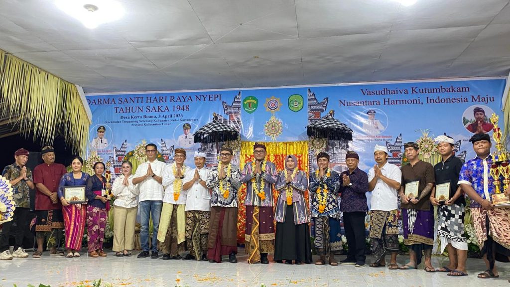 Perayaan Hari Raya Nyepi Tahun Baru Caka 1948 di Desa Kerta Buana L4, Kecamatan Tenggarong Seberang, Jumat (3/4/2026).