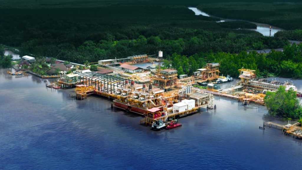 Produksi migas PT Pertamina Hulu Mahakam di wilayah kerja Mahakam, Kalimantan Timur.