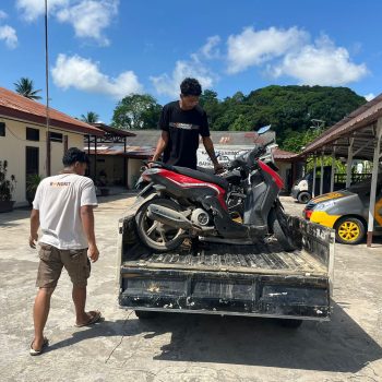 Barang bukti sepeda motor hasil curian diamankan polisi untuk proses hukum lebih lanjut.