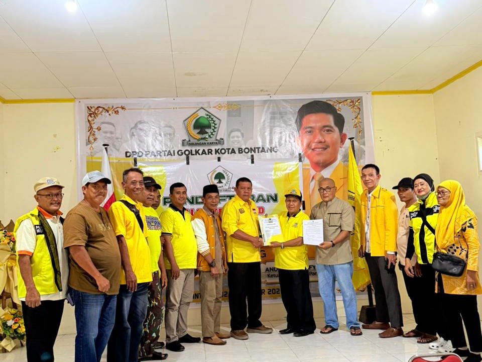 Tim penjaringan menyatakan berkas pencalonan Andi Faizal Sofyan Hasdam lengkap sehingga memastikan dirinya menjadi calon tunggal pada Musda VIII Partai Golkar Bontang, Jumat (26/6/2026).