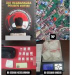 Tersangka beserta barang bukti.