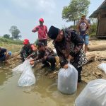 Penebaran Ikan dilakukan oleh Sekretaris Kecamatan (Sekcam) Muara Muntai, Babinsa serta Pemerintah Desa Muara Muntai Ilir.